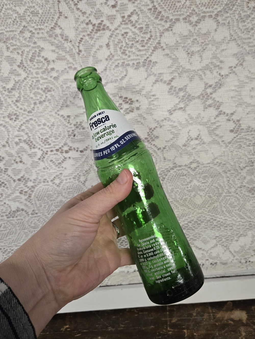 Vintage Green Fresca Soda Bottle Low Calorie Beverage Glass